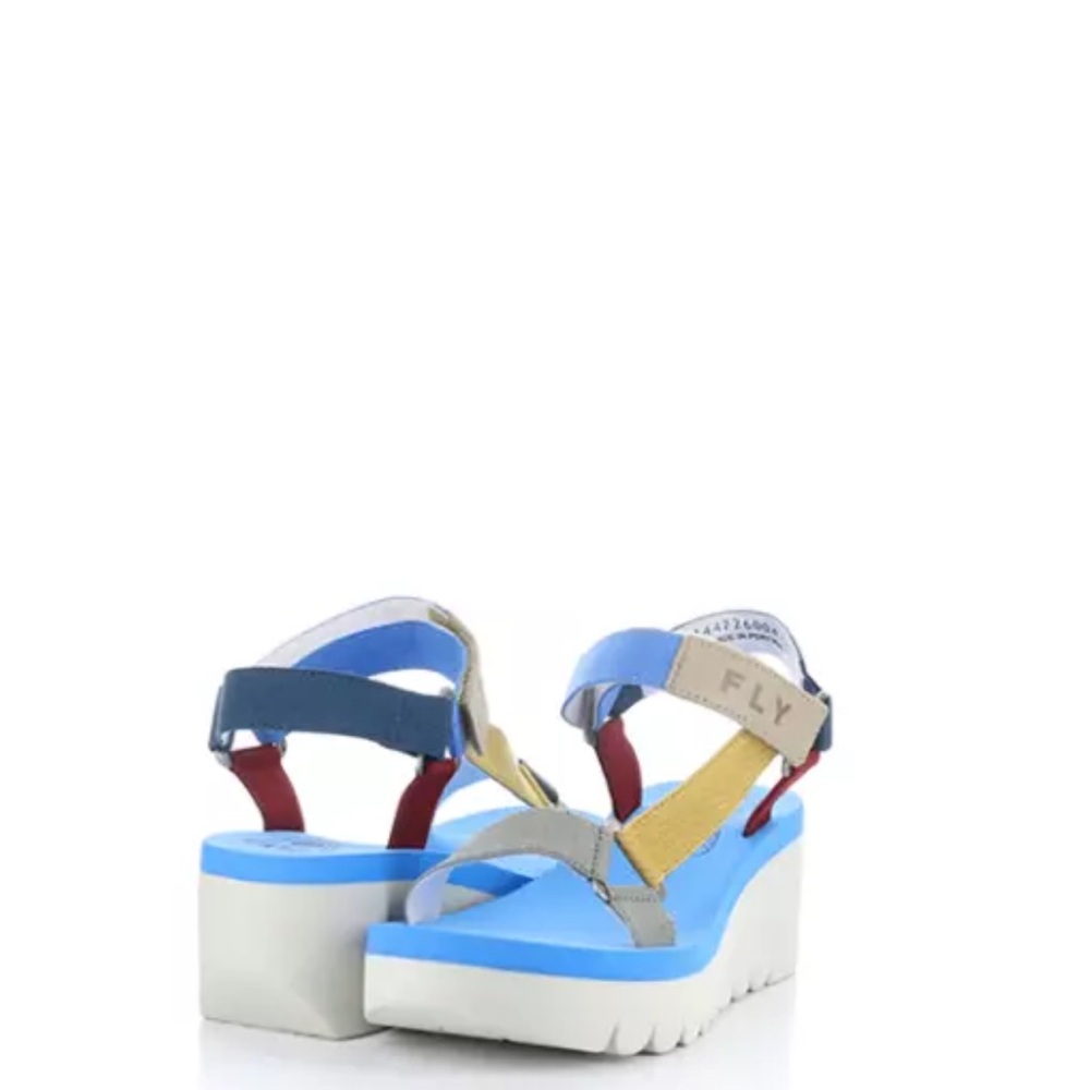 Fly London Yefa Wedge Sandal size 9-9.5 (40EU) NWT
